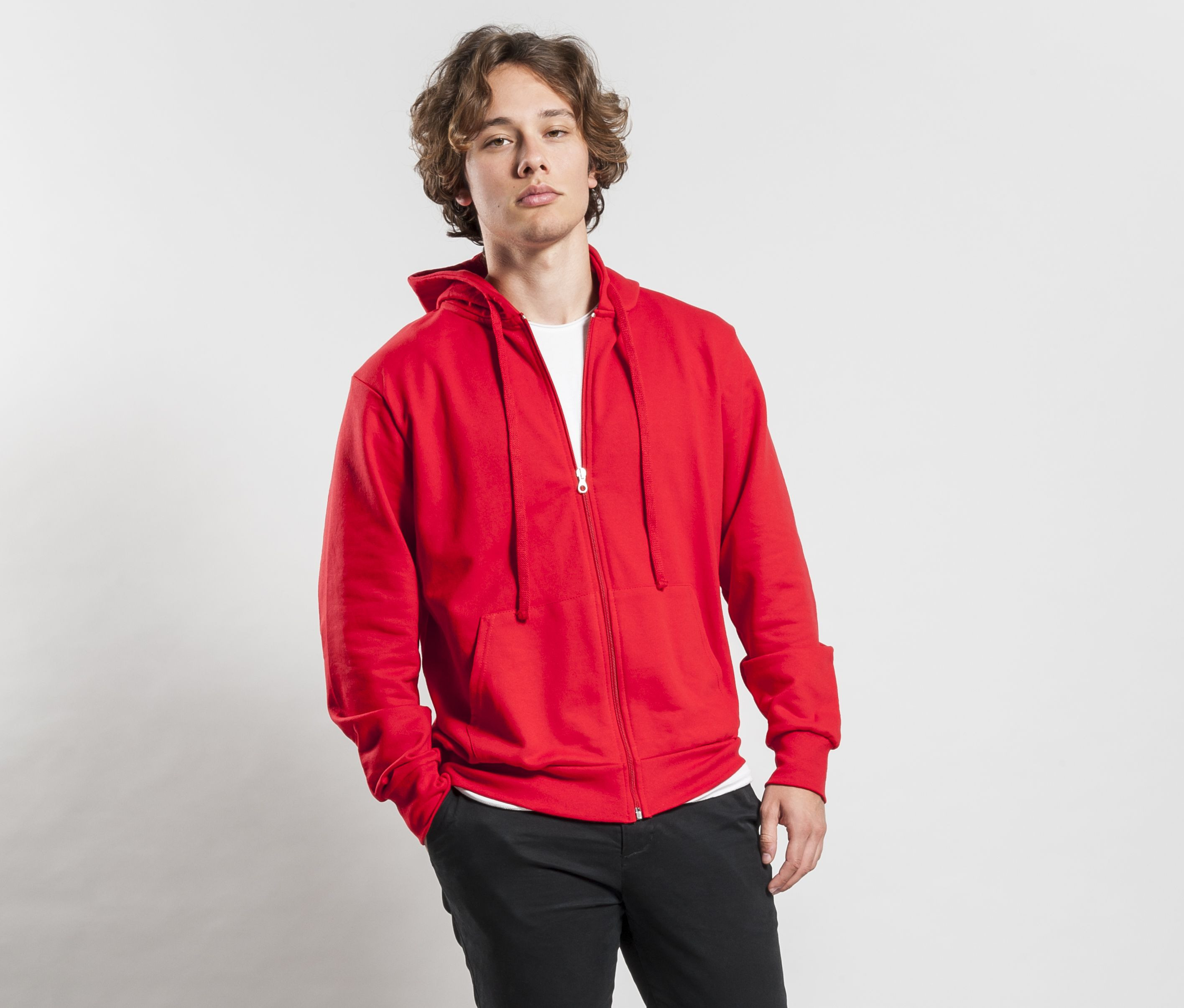 HOODED SWEAT JACKET
