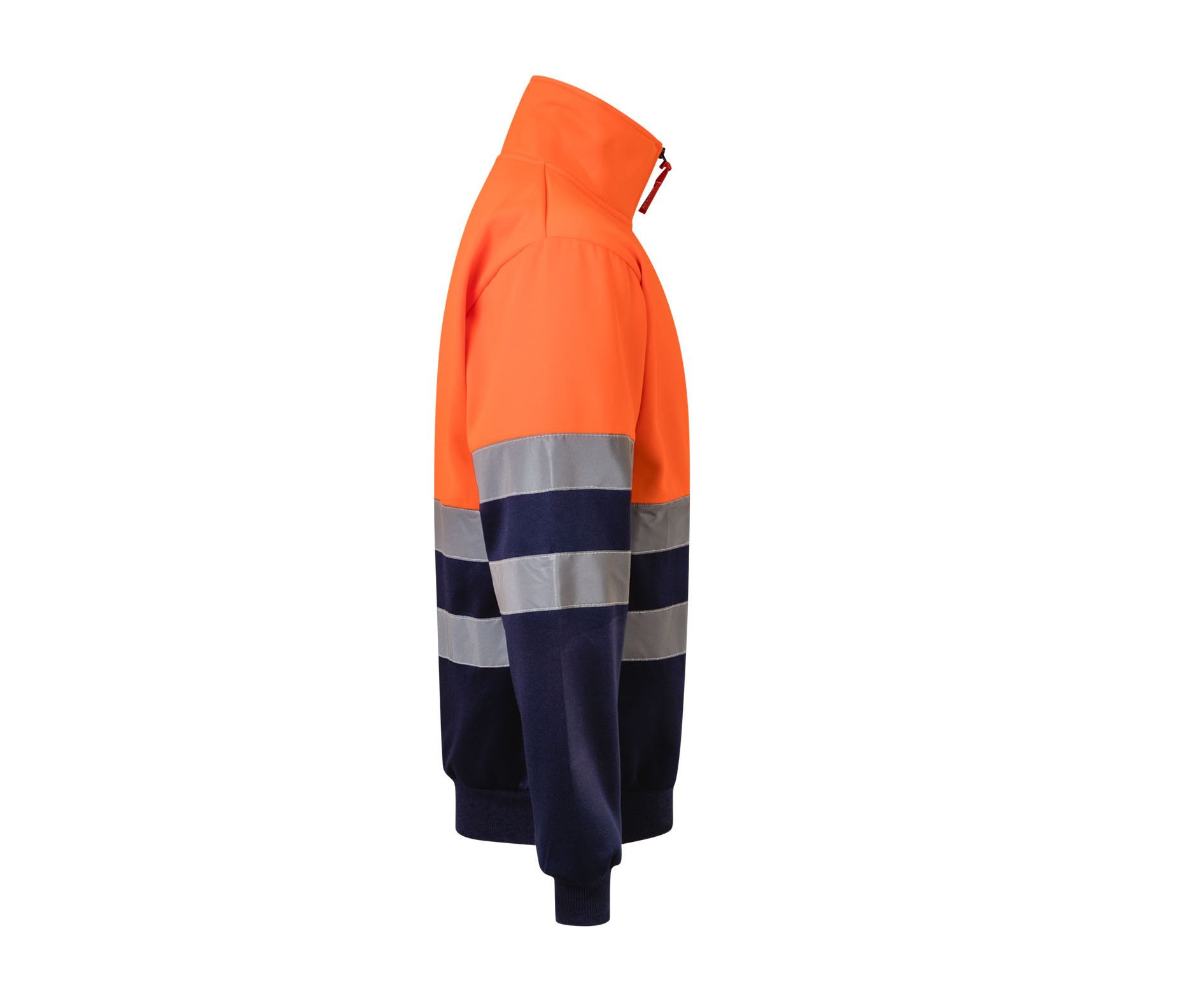 TWO-TONE HIGH VISIBILITY ZIP SWEATSHIRT