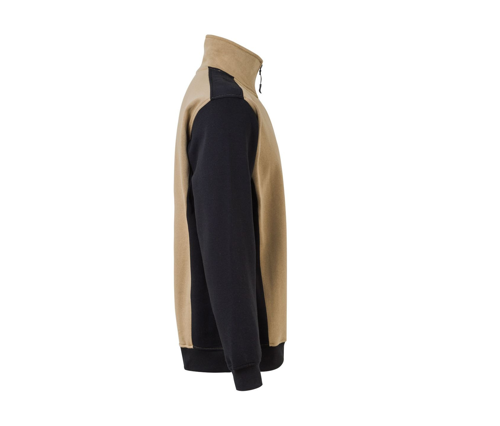 TWO-TONE HALF ZIP SWEATSHIRT