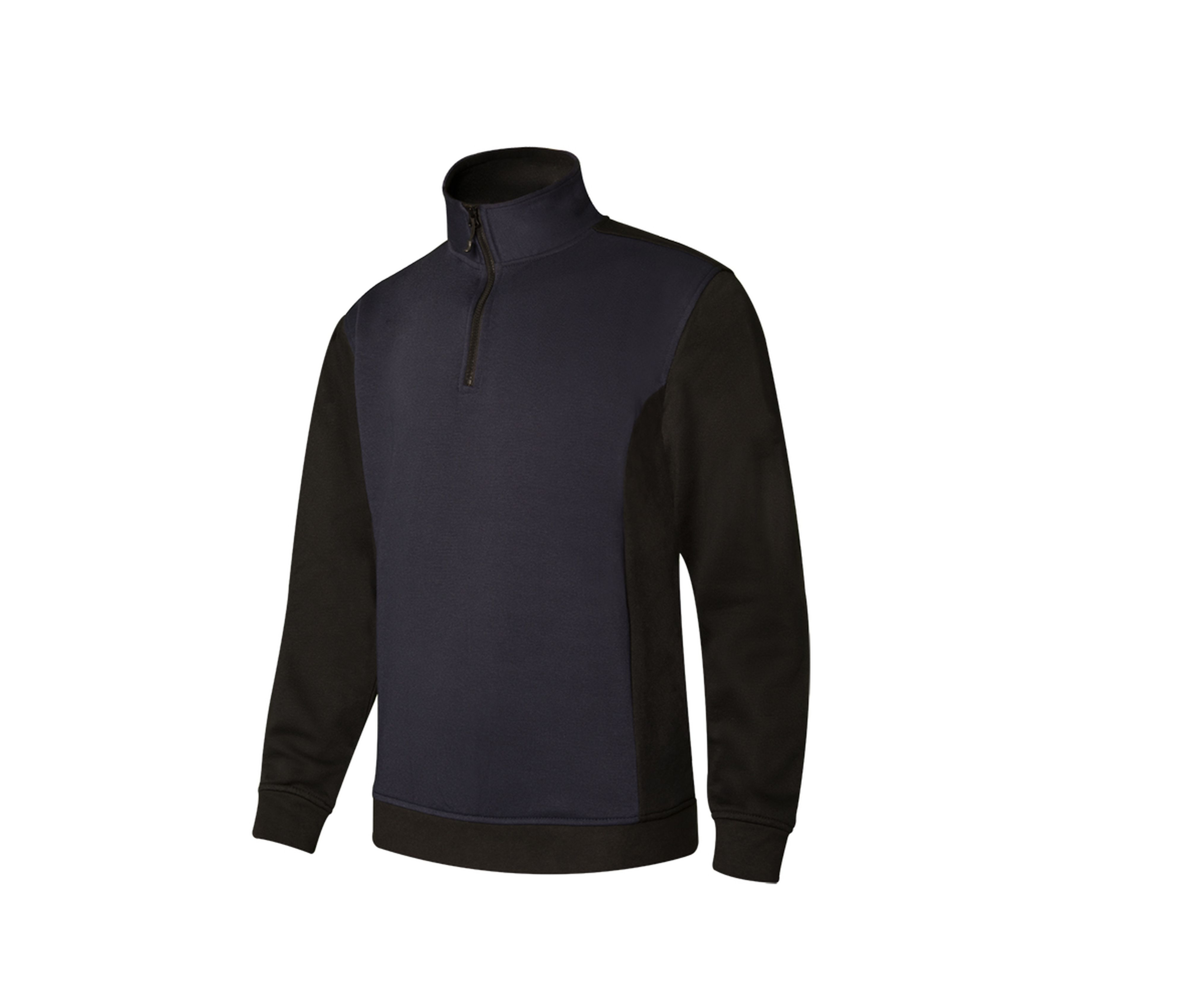 TWO-TONE HALF ZIP SWEATSHIRT