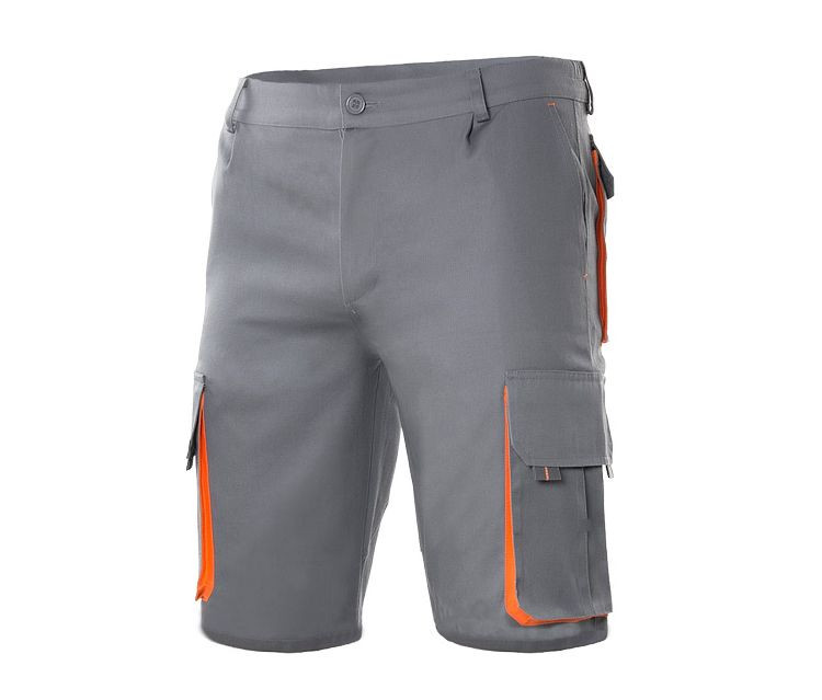 TWO-TONE MULTI-POCKET BERMUDA SHORTS