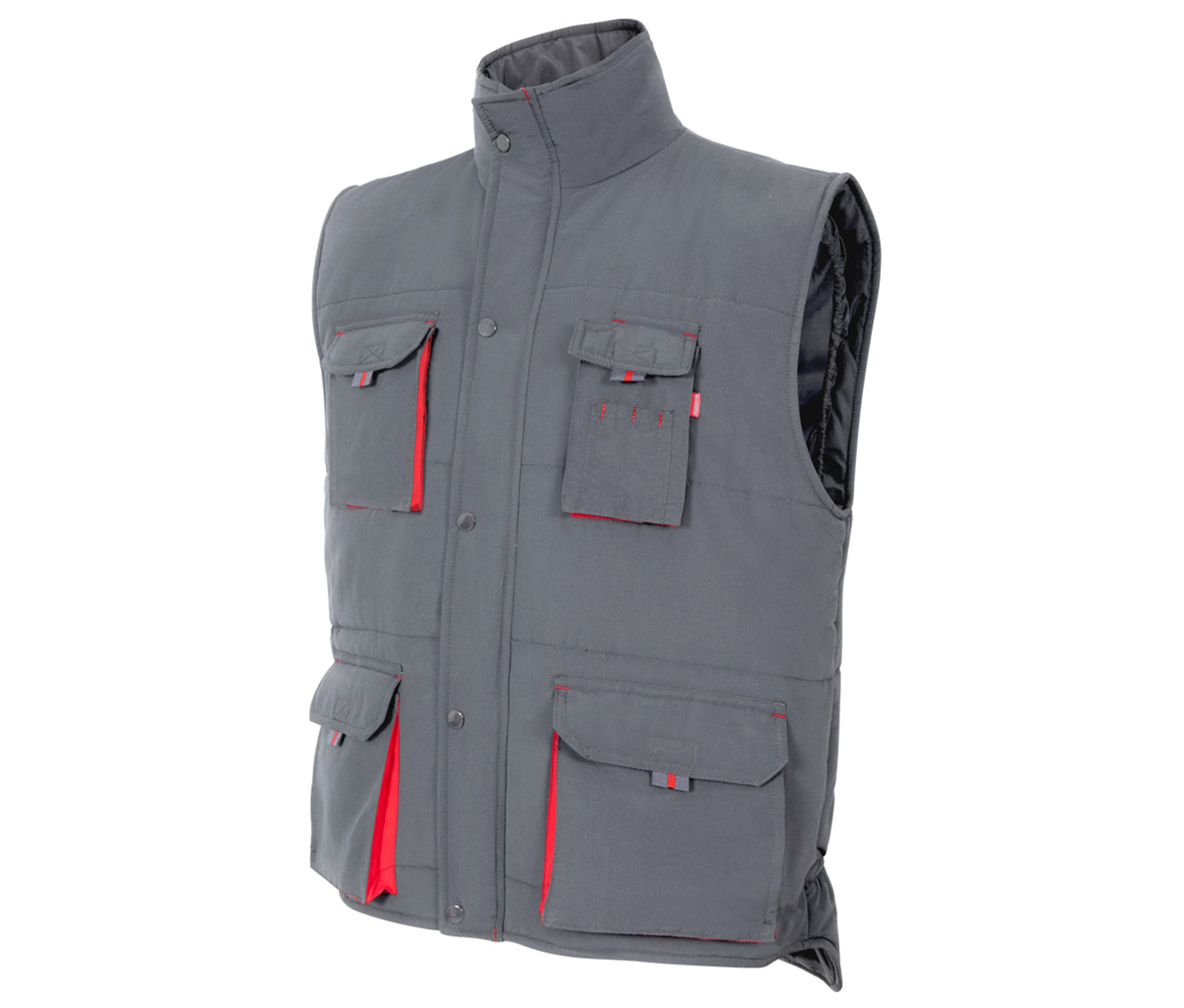 TWO-TONE MULTI-POCKET PADDED VEST