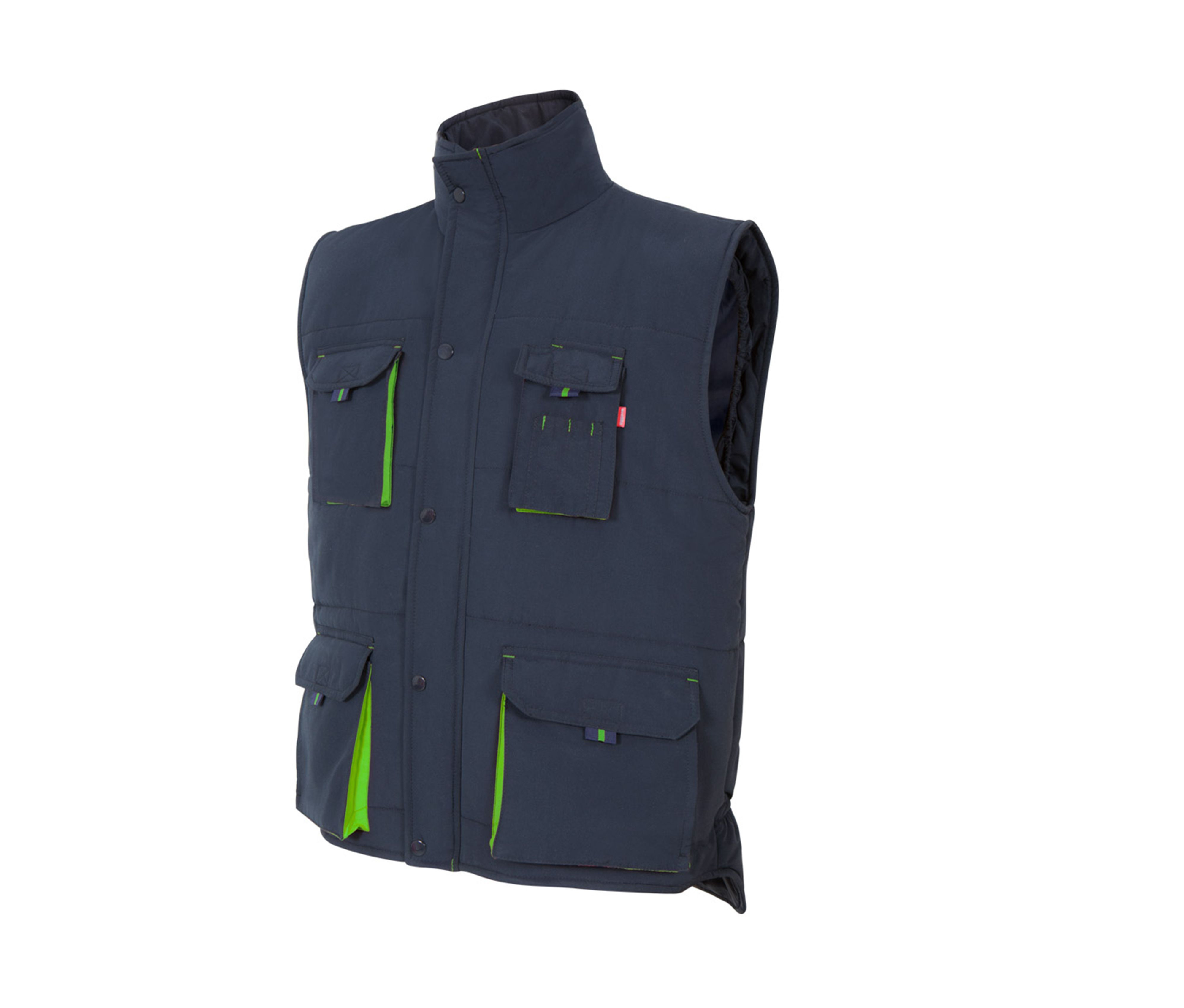 TWO-TONE MULTI-POCKET PADDED VEST