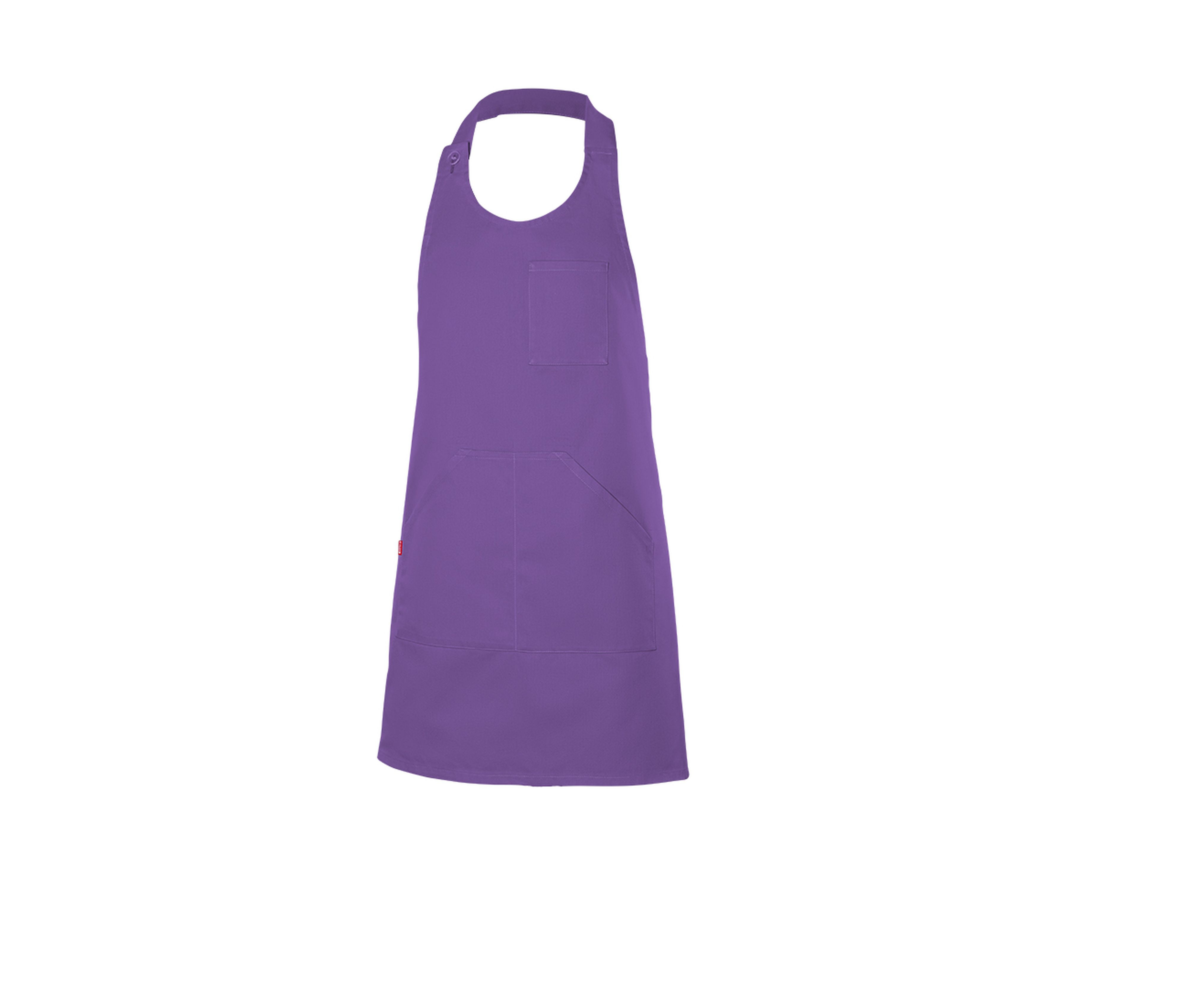 SHORT BUTTONED BIB APRON