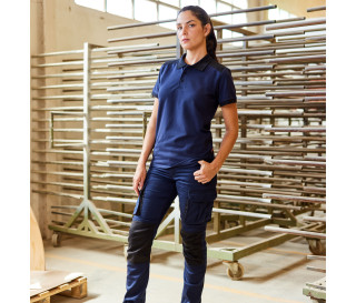 TWO-TONE STRETCH POLO SHIRT