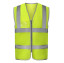 HI-VIS ZIP ID REFLECTIVE BORDER WAISTCOAT